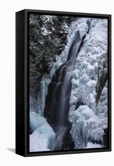 Partially frozen Fletcher Falls, British Columbia, Canada-Howie Garber-Framed Premier Image Canvas