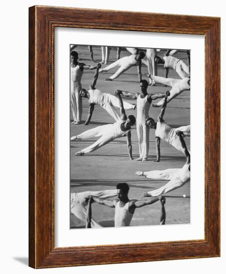 Participants in a Mammoth Sport and Fitness Show Called "Sportakiad" Practice-Stan Wayman-Framed Photographic Print