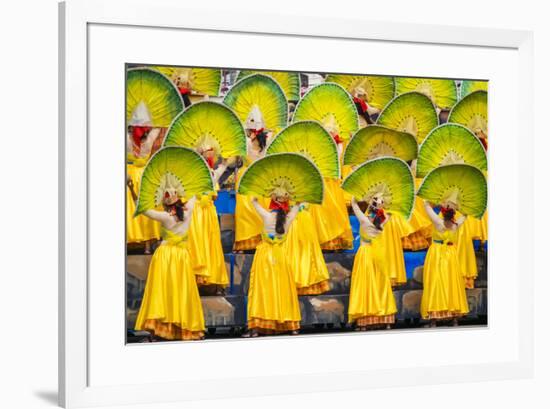 Participants perfrom at Dinagyang Festival, Iloilo City, Western Visayas, Philippines-Jason Langley-Framed Photographic Print