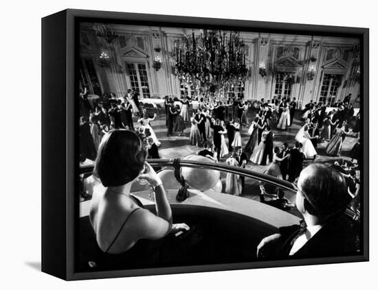 Participants Watching Couples Dancing During the Waltz Evening-Yale Joel-Framed Premier Image Canvas