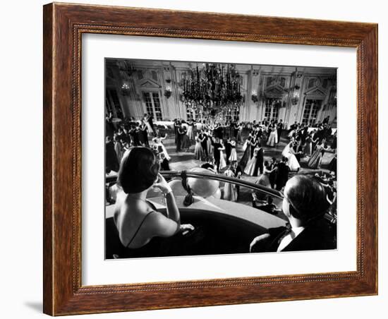 Participants Watching Couples Dancing During the Waltz Evening-Yale Joel-Framed Photographic Print