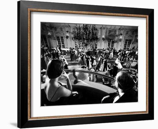 Participants Watching Couples Dancing During the Waltz Evening-Yale Joel-Framed Photographic Print