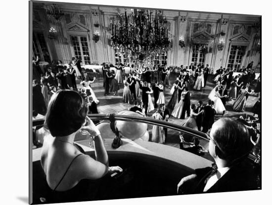 Participants Watching Couples Dancing During the Waltz Evening-Yale Joel-Mounted Photographic Print