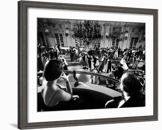 Participants Watching Couples Dancing During the Waltz Evening-Yale Joel-Framed Photographic Print