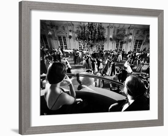 Participants Watching Couples Dancing During the Waltz Evening-Yale Joel-Framed Photographic Print