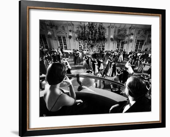 Participants Watching Couples Dancing During the Waltz Evening-Yale Joel-Framed Photographic Print