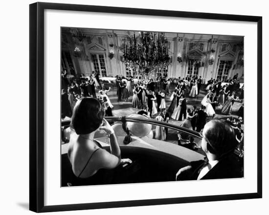 Participants Watching Couples Dancing During the Waltz Evening-Yale Joel-Framed Photographic Print