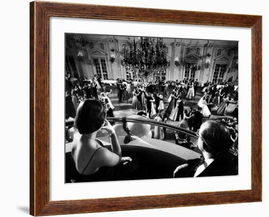 Participants Watching Couples Dancing During the Waltz Evening-Yale Joel-Framed Photographic Print