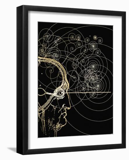 Particle Tracks And Head-Mehau Kulyk-Framed Photographic Print