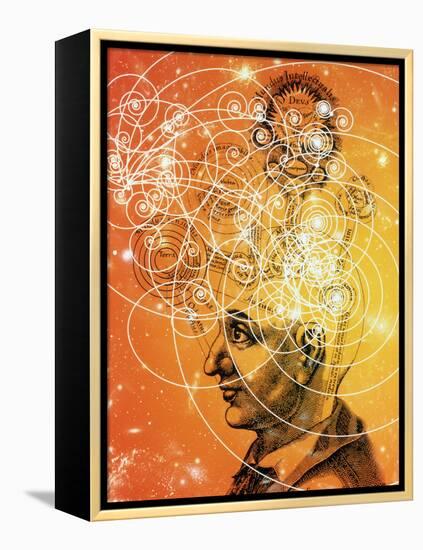 Particle Tracks And Old Cosmology-Mehau Kulyk-Framed Premier Image Canvas