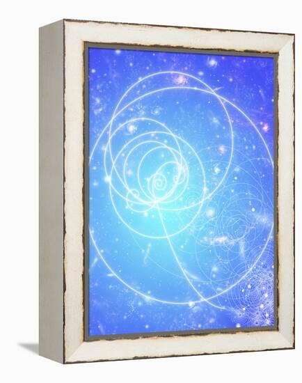 Particle Tracks on Galaxies-Mehau Kulyk-Framed Premier Image Canvas