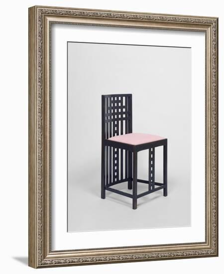 Partie d'un mobilier de chambre à coucher; Chaise (garniture moderne)-Charles Rennie Mackintosh-Framed Giclee Print