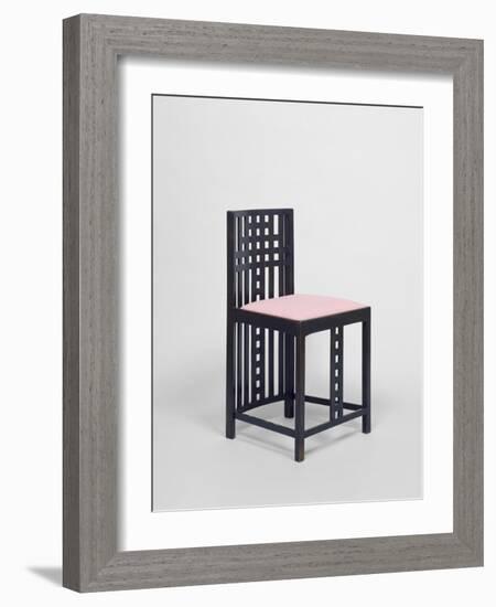 Partie d'un mobilier de chambre à coucher; Chaise (garniture moderne)-Charles Rennie Mackintosh-Framed Giclee Print