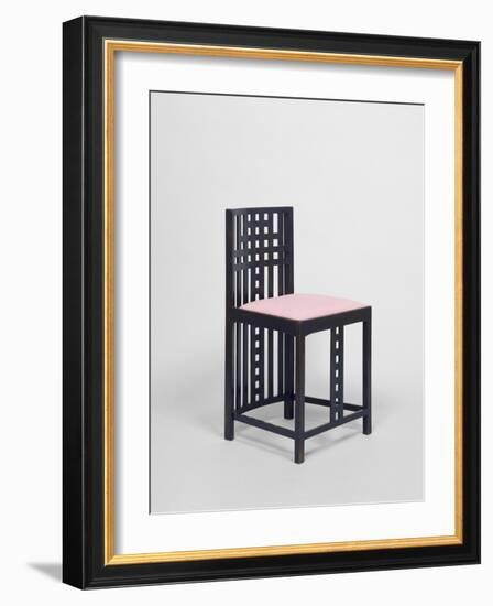 Partie d'un mobilier de chambre à coucher; Chaise (garniture moderne)-Charles Rennie Mackintosh-Framed Giclee Print