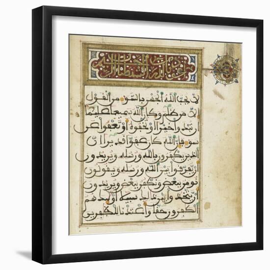 Partie de Coran contenant les sourates longues, de 4 à 9-null-Framed Giclee Print