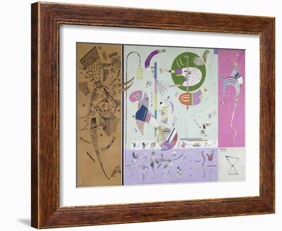 Parties diverses-Wassily Kandinsky-Framed Giclee Print