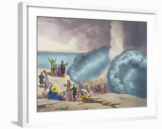 Parting of Red Sea of Old Testament, End of 19th Century by Bequet, Delagrave Edition, Paris-null-Framed Giclee Print