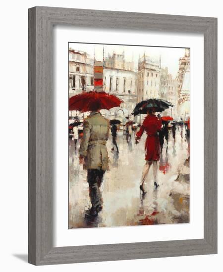 Parting on a Paris Street-Lorraine Christie-Framed Art Print