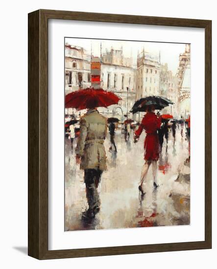 Parting on a Paris Street-Lorraine Christie-Framed Art Print