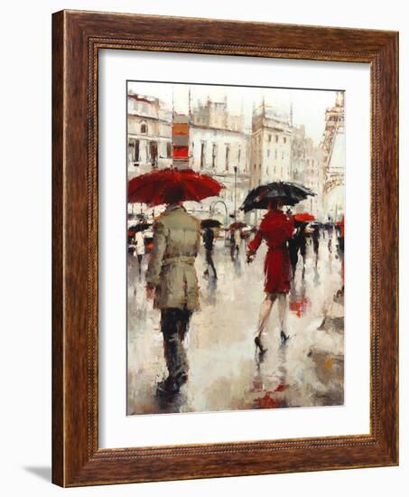 Parting on a Paris Street-Lorraine Christie-Framed Art Print