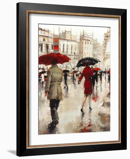 Parting on a Paris Street-Lorraine Christie-Framed Art Print