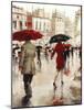 Parting on a Paris Street-Lorraine Christie-Mounted Art Print