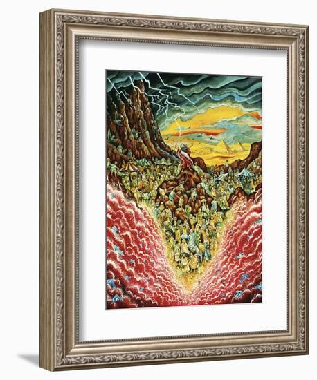 Parting the Red Sea-Bill Bell-Framed Giclee Print