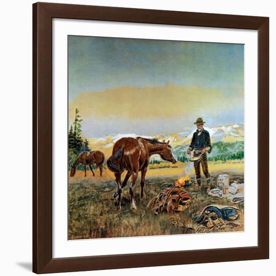 Partners-Charles Marion Russell-Framed Art Print