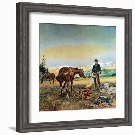 Partners-Charles Marion Russell-Framed Art Print