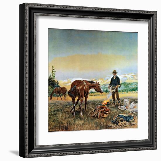 Partners-Charles Marion Russell-Framed Art Print