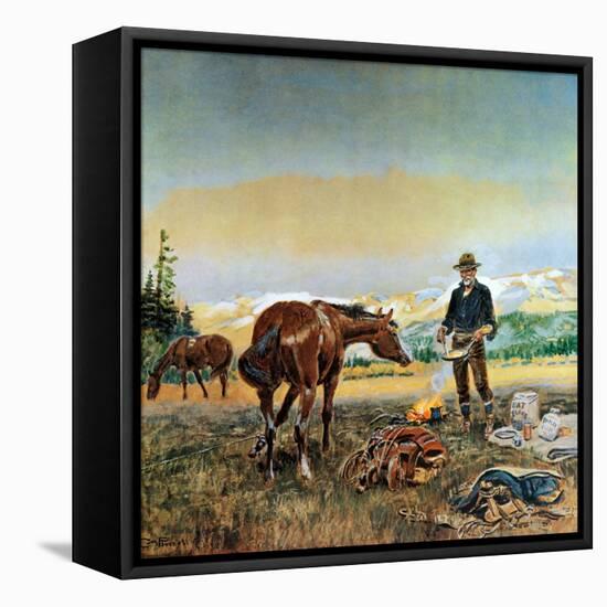 Partners-Charles Marion Russell-Framed Stretched Canvas