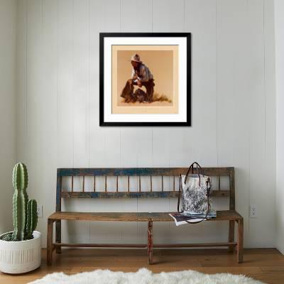 Partnership By William Mathews Western Print 28x29