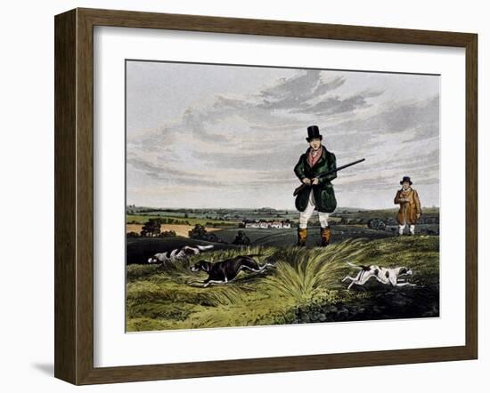 Partridge Hunting, 1835-Henry Alken-Framed Giclee Print