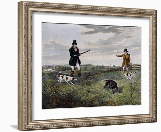 Partridge Hunting, 1835-Henry Alken-Framed Giclee Print