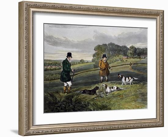 Partridge Hunting, 1835-Henry Alken-Framed Giclee Print