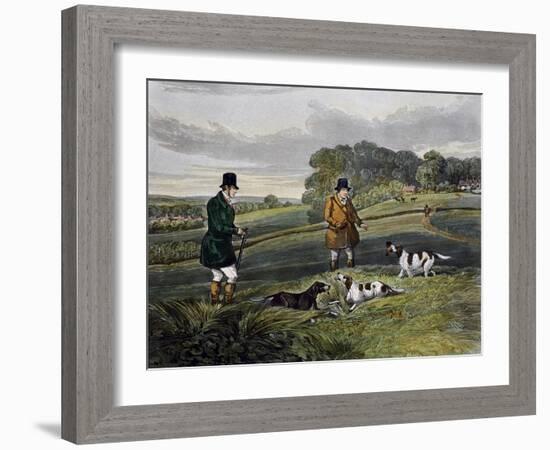 Partridge Hunting, 1835-Henry Alken-Framed Giclee Print