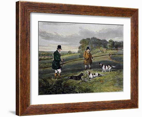 Partridge Hunting, 1835-Henry Alken-Framed Giclee Print