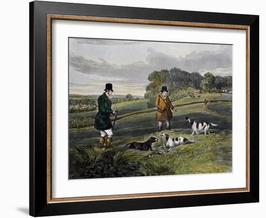 Partridge Hunting, 1835-Henry Alken-Framed Giclee Print