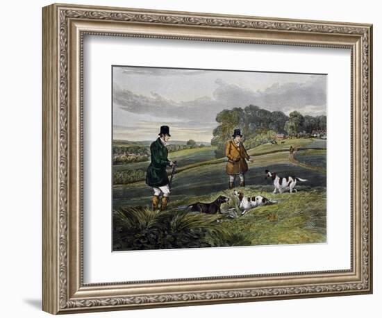 Partridge Hunting, 1835-Henry Alken-Framed Giclee Print