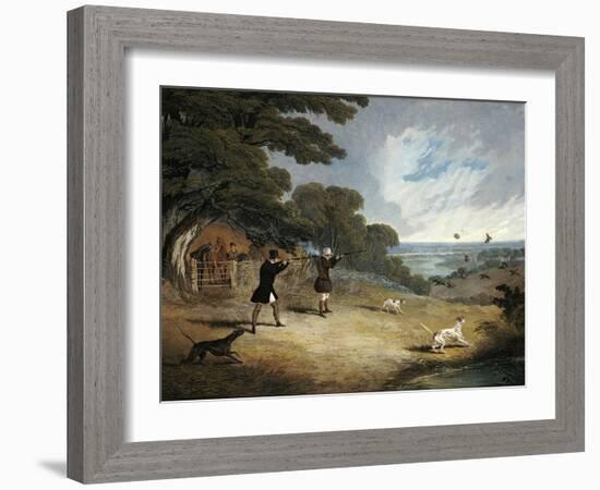 Partridge Shooting at Six Mile Bottom, 1833-John Frederick Herring I-Framed Giclee Print