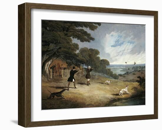Partridge Shooting at Six Mile Bottom, 1833-John Frederick Herring I-Framed Giclee Print