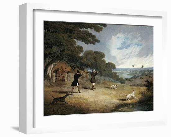 Partridge Shooting at Six Mile Bottom, 1833-John Frederick Herring I-Framed Giclee Print