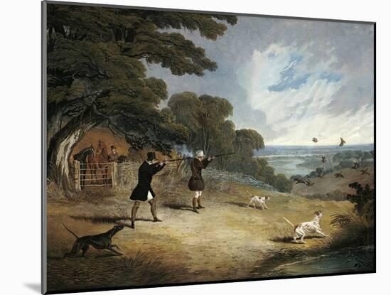 Partridge Shooting at Six Mile Bottom, 1833-John Frederick Herring I-Mounted Giclee Print