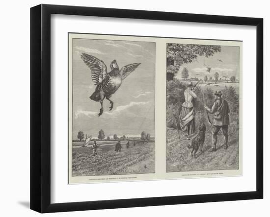 Partridge Shooting in Norfolk-null-Framed Giclee Print