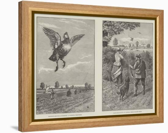 Partridge Shooting in Norfolk-null-Framed Premier Image Canvas