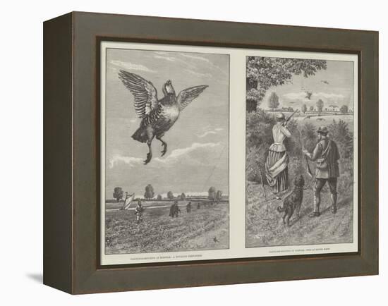 Partridge Shooting in Norfolk-null-Framed Premier Image Canvas