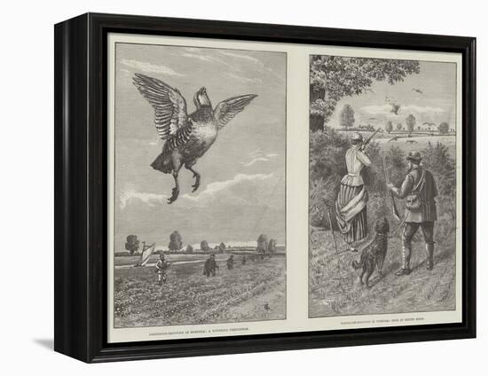 Partridge Shooting in Norfolk-null-Framed Premier Image Canvas