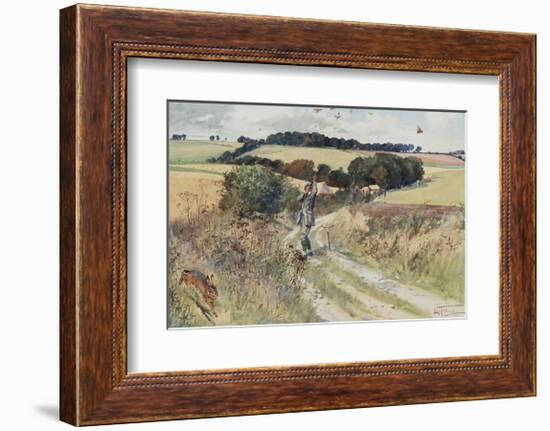 Partridge Shooting - September-Lionel Edwards-Framed Premium Giclee Print