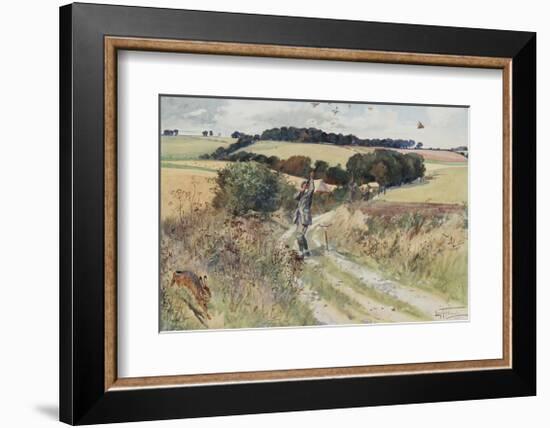 Partridge Shooting - September-Lionel Edwards-Framed Premium Giclee Print