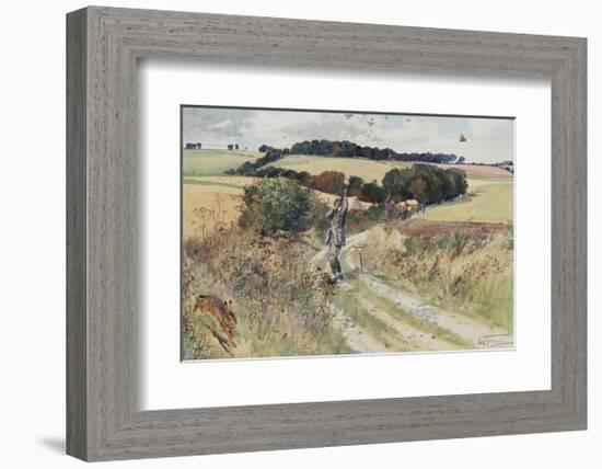 Partridge Shooting - September-Lionel Edwards-Framed Premium Giclee Print